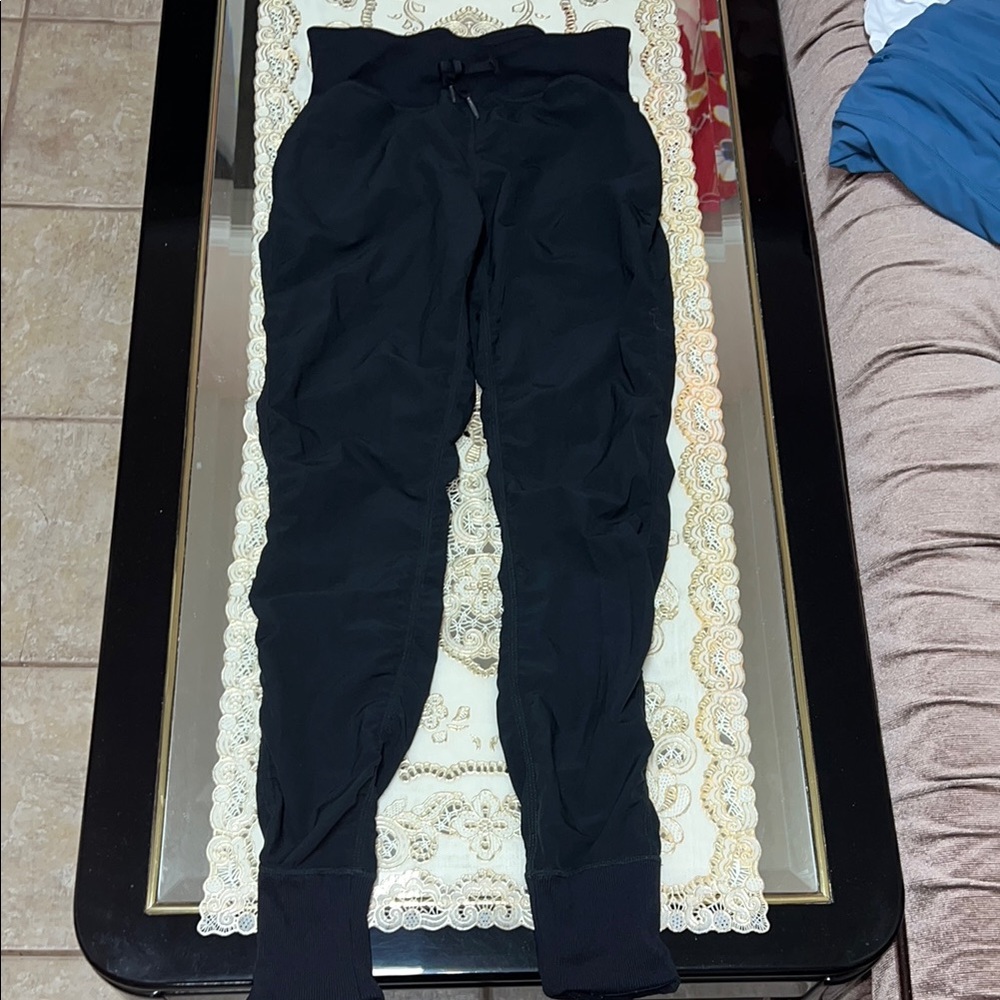 Diadora black ruched joggers